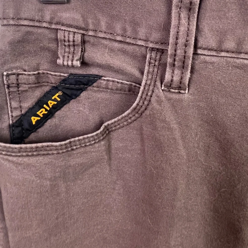 Ariat Rebar M4 Made Tough Rust‎ Brown Cargo Pants Actual 30x31 Not 30x34 Men's